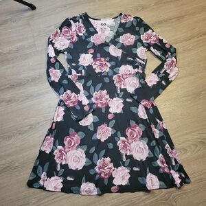 Floral Long Sleeve Size L Dress Skatergirl Y2K 90's